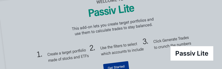 Passiv Lite Rebalancing