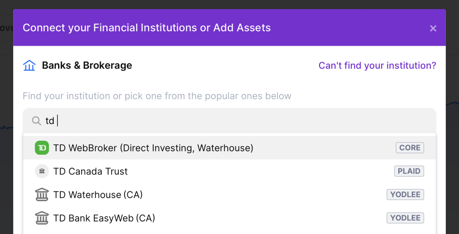 Banking Connectivity gets a Reliability Boost; New TD, Scotiabank and CIBC Login Options Now